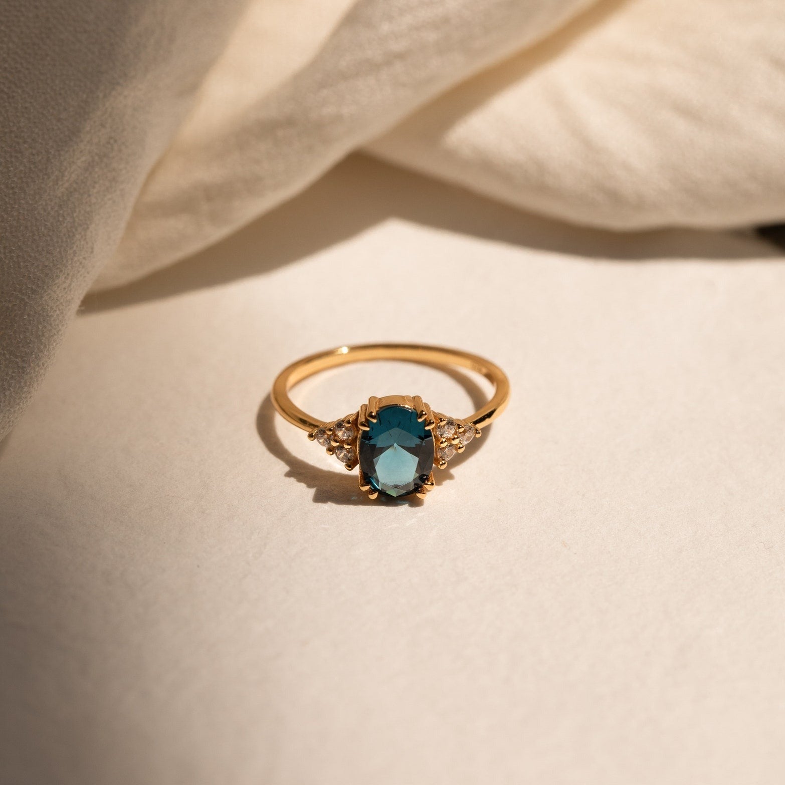Vintage Elegance with a Modern Twist: Blue Topaz Diamond Ring